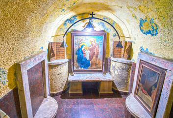 The Grotto in Assumption Church in Coptic Cairo, Egypt