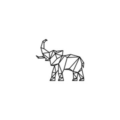 logo line elephant abstract