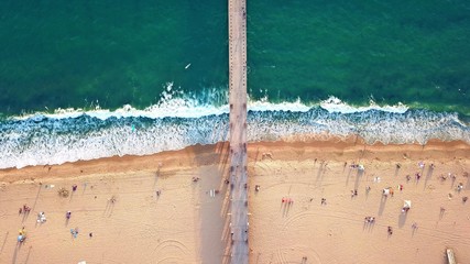 Hermosa Beach in California from above