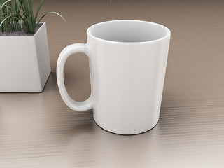 3d Cup of coffee. Mockup