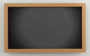 3d Empty Black Chalkboard