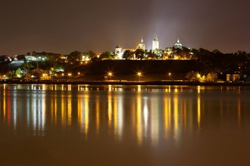 View at night on Plock panorama, Poland