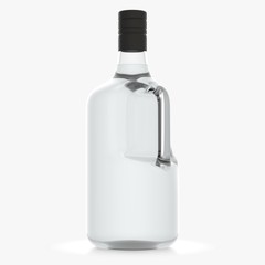 Bottle with alcohol on a white background