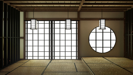 Japan Room Design Japanese-style. 3D rendering