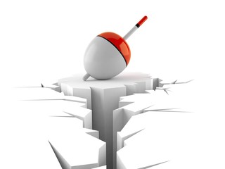 Fishing float with cracked hole © Talaj