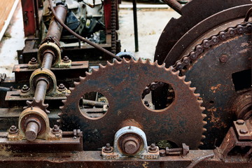 The rust is attached to the old machine.