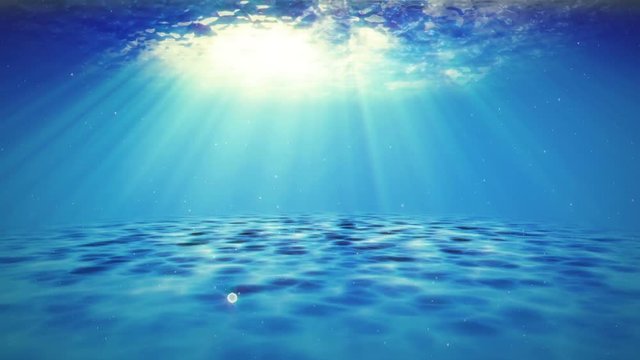 blue underwater ocean waves background