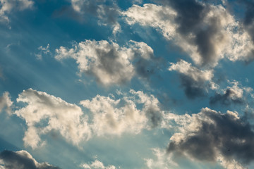 Blue sky background with clouds