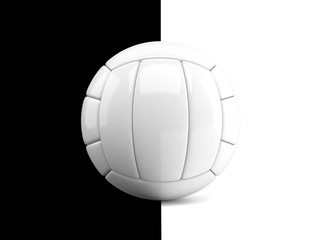 Volleyball on black and white background