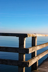 Holzgeländer Seebrücke Ostsee