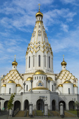All Saints Church In Minsk, Belarus. Minsk memorial church of All Saints and in memory of the victims, which served as our national salvation.