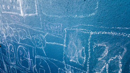 Chalk Drawing on Wall by Child