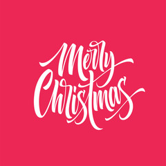 Merry Christmas hand drawn lettering