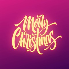 Merry Christmas neon lettering