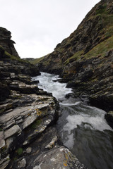 Breaking waves Rocky Valley Cornwall