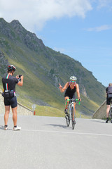 Obraz premium Cycliste au col du Tourmalet-1764