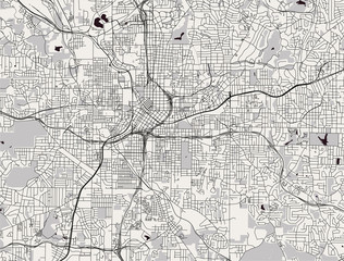 map of the city of Atlanta, USA