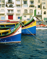 Fototapeta na wymiar Fishing Boats ,Spinola Bay.
