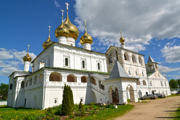 Resurrection Cathedral and belfry in the territory of Voskresensky monastery (the 17th century). Uglich, Yaroslavl region