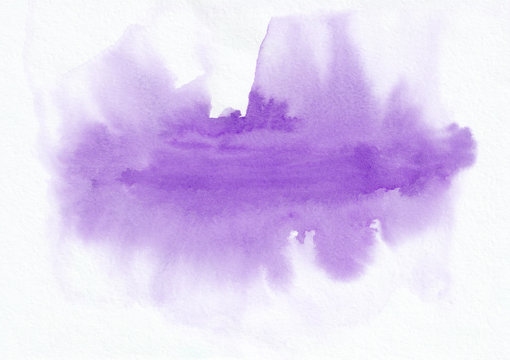 Purple watercolor horizontal gradient background. It's useful for greeting cards, valentines, letters. Abstract art style handicraft surface.