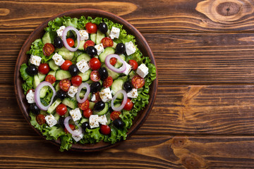 Fresh vegetables greek salad