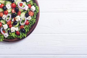 Fresh vegetables greek salad