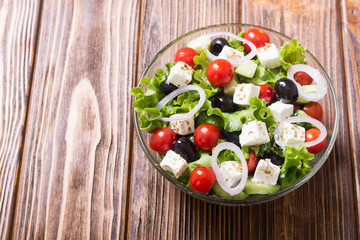 Fresh vegetables greek salad