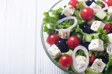Fresh vegetables greek salad