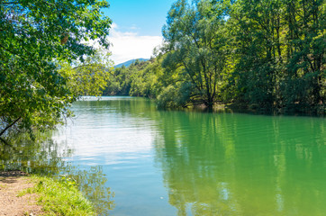 Rivière en Lozère,Occitanie.
