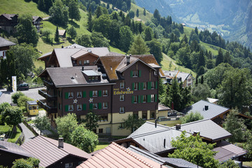 Fototapeta na wymiar wengen switzerland