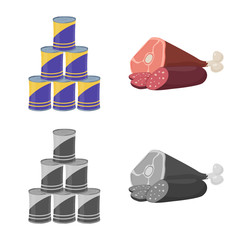 Vector illustration of food and drink symbol. Collection of food and store vector icon for stock.