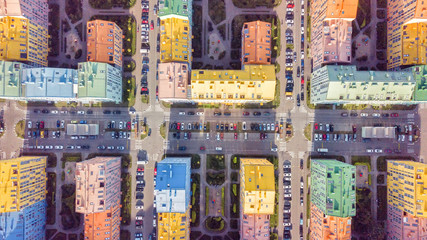 Obraz premium Typical multi-floor apartment buildings complex