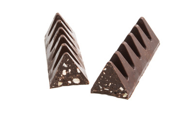 black chocolate isolated