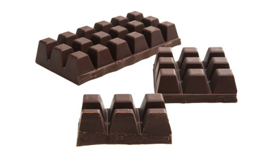 black chocolate isolated