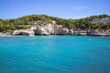 Fototapeta na wymiar Cala Mitjana, Menorca, Spain