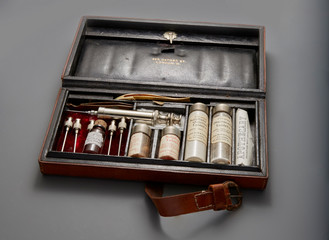 Vintage medical apothecary kit