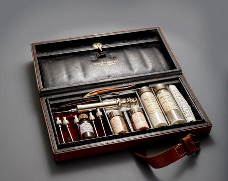 Vintage medical apothecary kit