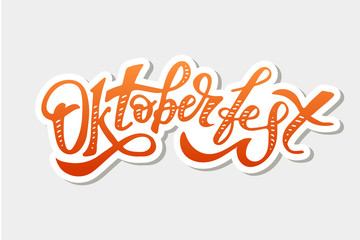 Oktoberfest lettering Calligraphy Brush Text Holiday  Sticker