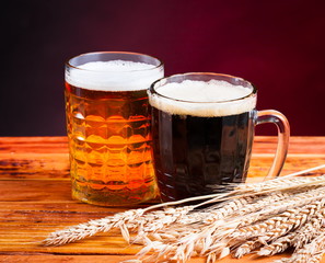 Drink. Two glasses beer