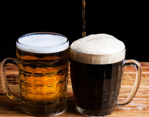 Drink. Two glasses beer