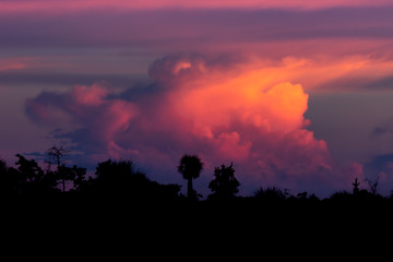 sunset with dramatic clouds