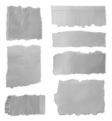 Torn pieces of paper