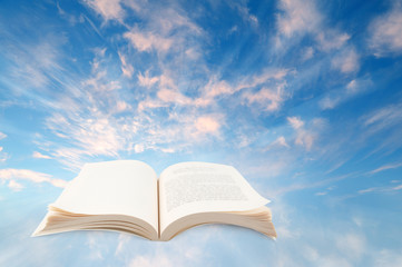 Open book in sky