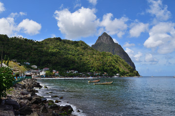 Piton mountains in Saint Lucia