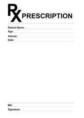 Medical prescription form © Maxim