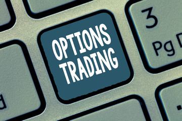 Conceptual hand writing showing Options Trading. Business photo showcasing Different options to...