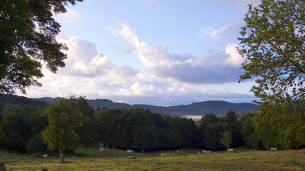 Open view of a rural french landscape