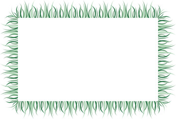 Marco de hierba verde.