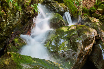 Landscape with a river in a canyon