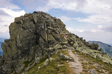Rocky mountains in the summer